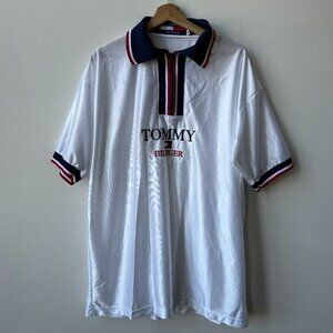 Vintage Tommy Hilfiger 90's Men's Mesh Jersey Short Sleeve Collared - XL